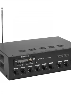 Omnitronic CPE-60P PA, 100V mixážní zesilovač, 60W, BT/MP3/FM Expresní Doručení