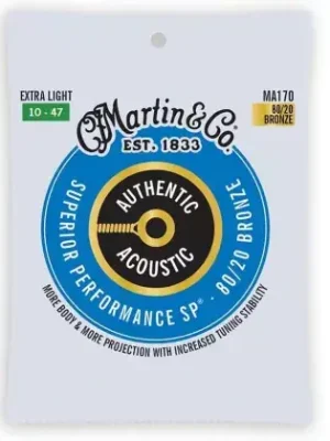 Struny kovové pro akustickou kytaru Martin MA 170 Extra Light - 10/47 Zlevněný
