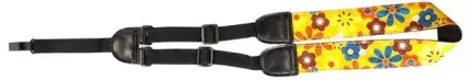 Tovární Cena Řemen pro ukulele FZone S-012 květinový vzor žlutý