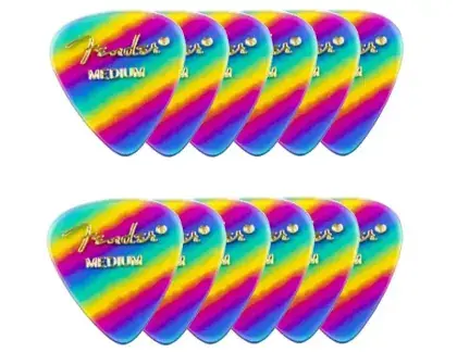 Trsátka set Fender 351 Shape Premium Rainbow - 12 Pack Víkendová Akce