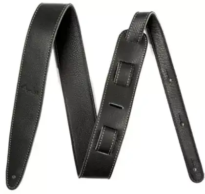 Řemen kytarový Fender Artisan Crafted Leather Strap 2" Black Autentický
