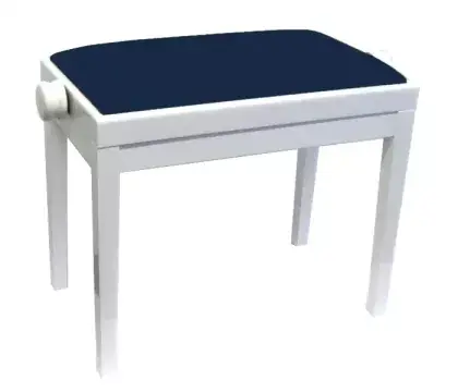 Výprodej Stolička klavírní Discacciati 105R/36/85M bílý mat/modrý semiš