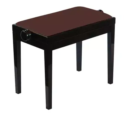Stolička klavírní Discacciati 105R/40/29E černý mat/hnědý vinyl Nová Kolekce