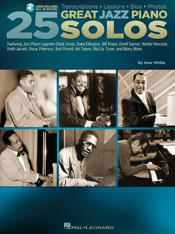 25 Great Jazz Piano Solos + Audio Online / notové přepisy klavírních sól ● životopisy ● fotografie Cenová Bomba
