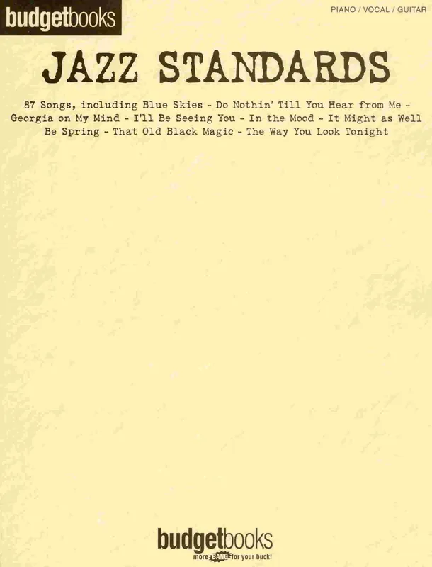 BUDGETBOOKS - JAZZ STANDARDS klavír/zpěv/kytara Výprodej