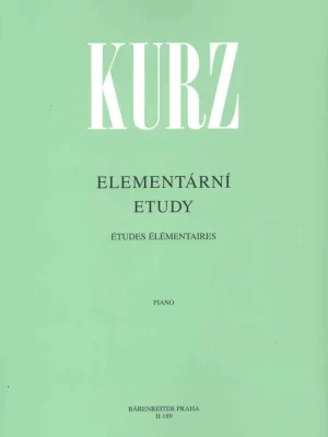 KURZ, Vilém - ELEMENTÁRNÍ ETUDY - 78 progresivně seřazených etud pro 1. a 2. stupeň klavírní hry Cenově Výhodný
