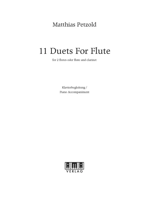 11 DUETS for FLUTE / klavírní doprovod Sezónní Sleva