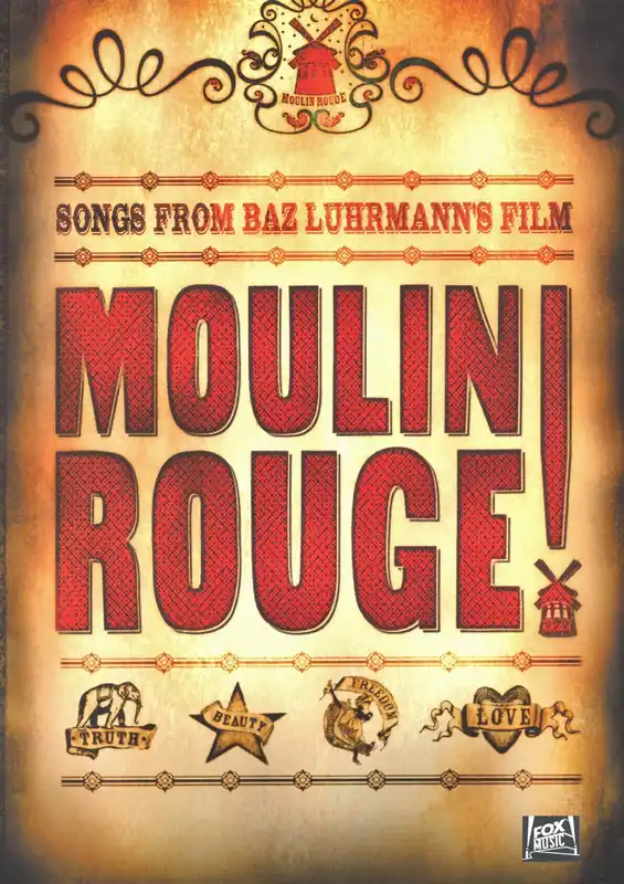 MOULIN ROUGE! - 14 písniček z filmové verze muzikálu - klavír/zpěv/kytara Finální Výprodej
