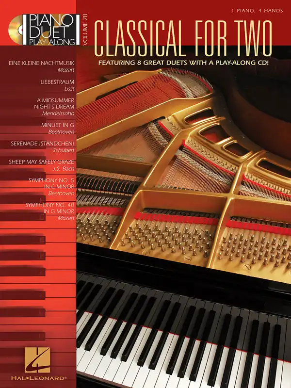 Výprodej PIANO DUET PLAY-ALONG 28 - CLASSICAL FOR TWO + Audio Online