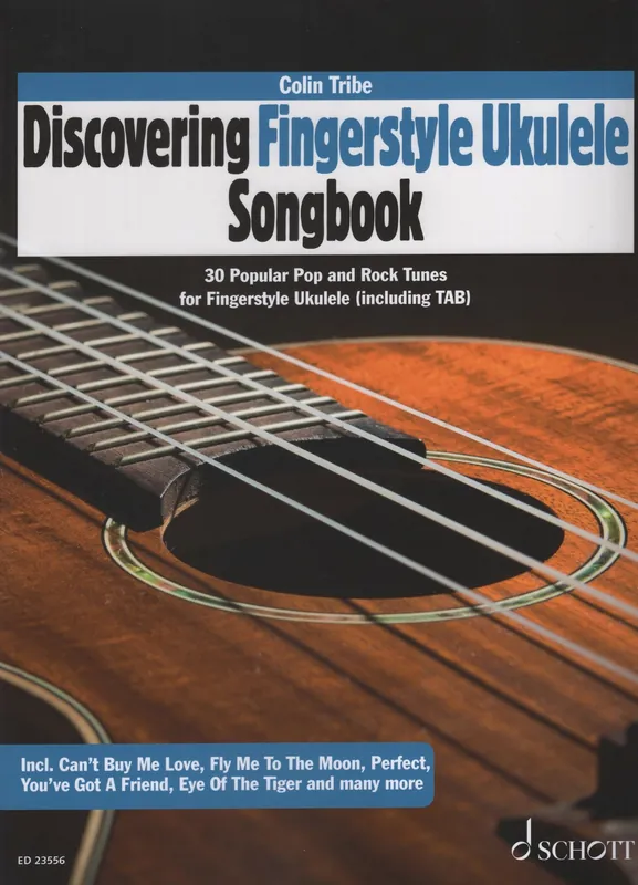 Autentický Discovering Fingerstyle Ukulele Songbook / zpěvník pro ukulele