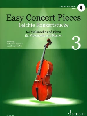 Sleva Easy Concert Pieces 3 + Audio Online / snadné přednesové skladby pro violoncello a klavír