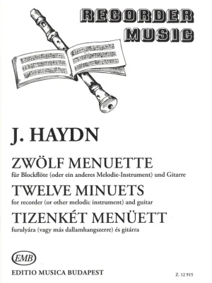 HAYDN: Twelve Minuets for recorder and guitar / 12 menuetů pro zobcovou flétnu a kytaru Odeslání Ihned