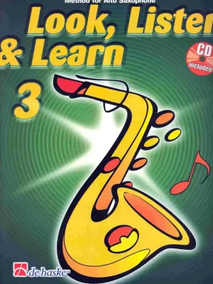 Nová Kolekce LOOK, LISTEN & LEARN 3 + CD / škola hry na altový saxofon