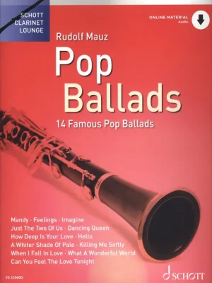 POP BALLADS + Audio Online / klarinet a klavír Sleva