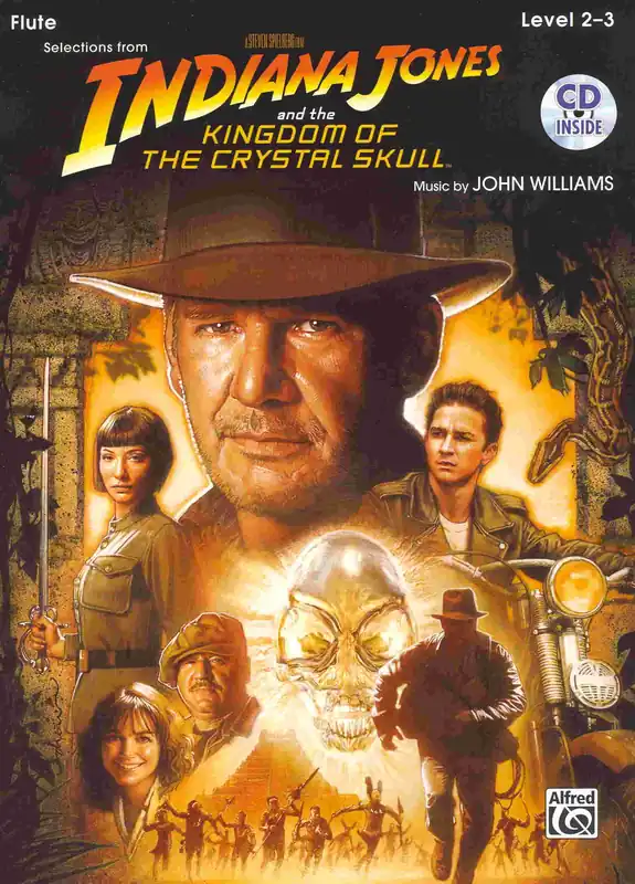 INDIANA JONES & THE KINGDOM OF THE CRYSTAL SKULL + CD / příčná flétna Doprava Zdarma