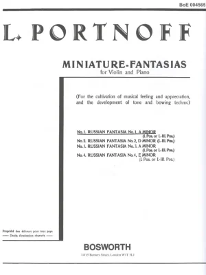 Odeslání Ihned Portnoff: Russian Fantasia No.1 in A Minor / housle a klavír