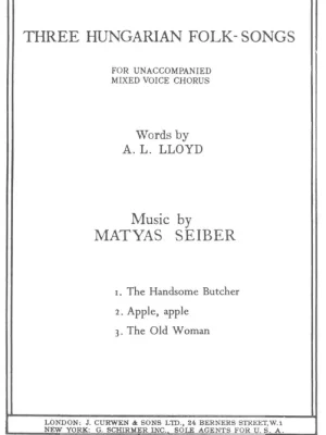 THREE HUNGARIAN FOLK SONGS / SATB Víkendová Akce