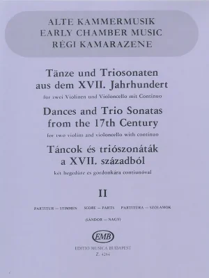 Doprava Zdarma Dances and Trio Sonatas from 17th Century / 2 housle, violoncello a klavír