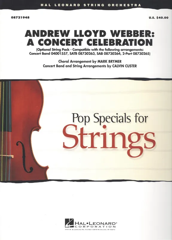 Cenový Hit Andrew Lloyd Webber: A Concert Celebration - string orchestra / partitura + party