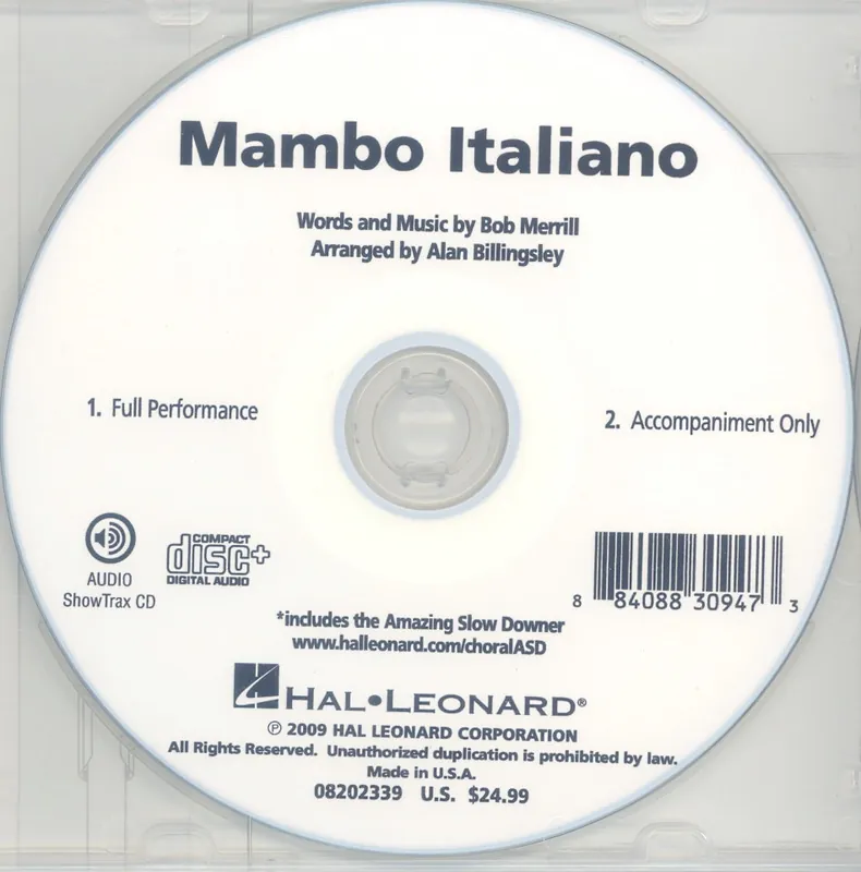 Mambo Italiano - ShowTrax CD (CD s hudebním doprovodem) Akční Cena