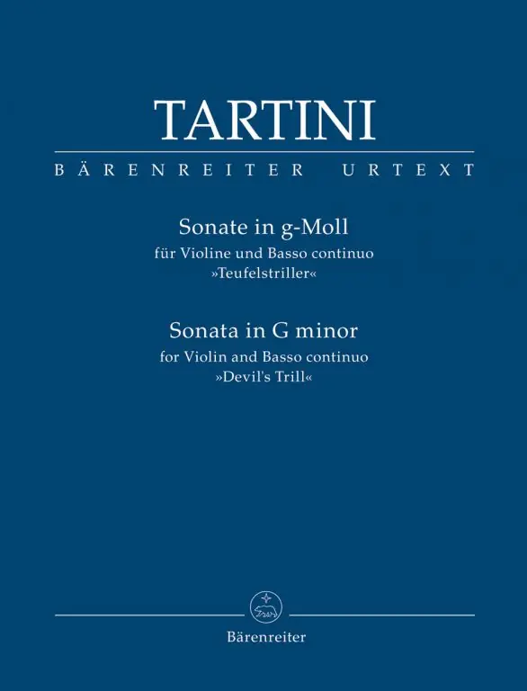 Značkový Sonata for Violin and Bc G minor Devil's Trill - Tartini, Giuseppe