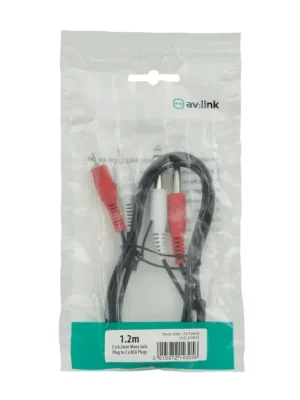 Cenový Hit AV:link kabel 2x RCA samec - 2x Jack 6.3mm mono samec, 1.2m