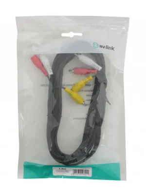 Výhodná Nabídka AV:link kabel 3x RCA samec - 3x RCA samec, 5m