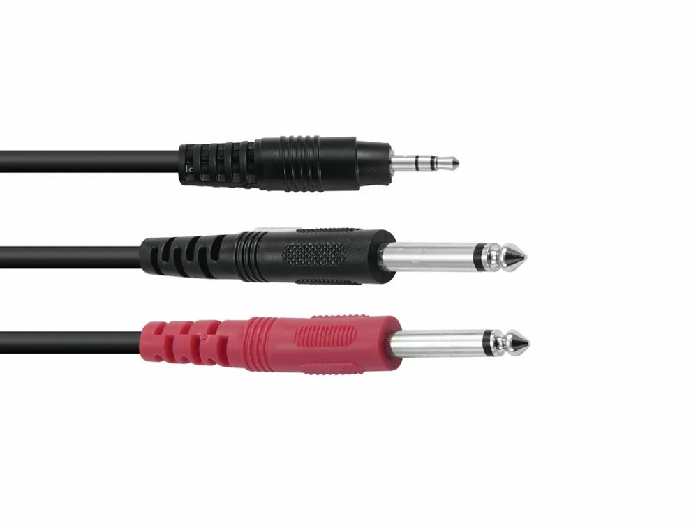 Hit Sezóny Kabel 3,5 Jack / 2x Jack ECO, délka 1,5m, černý