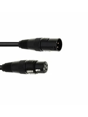 Akce Eurolite DMX kabel XLR 3pin, 1m délka, černý