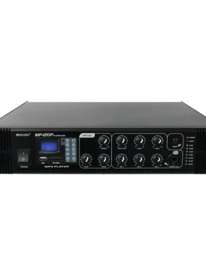 Omnitronic MP-120P, 100V mixážní zesilovač, 120W, MP3 Vrácení Zdarma