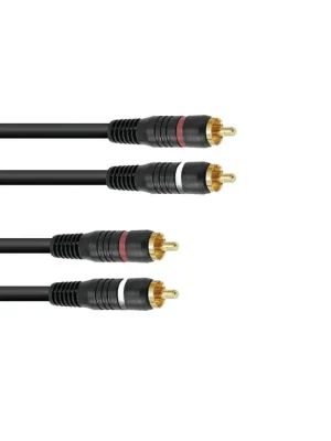 Doprava Zdarma OMNITRONIC Stereo audio kabel s RCA konektory RCA kabel 2x2 5m