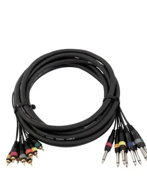 Snake kabel 8x Cinch - 8x Jack 6,3 mono, 15 m Ihned K Objednání