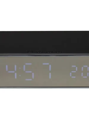 Bezpečná Platba AV:Link Recharge Digitální budík s bezdrátovou nabíječkou, černý