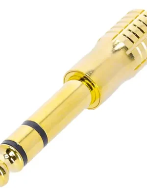 Adam Hall K4AMF3JM3GOLD - redukce mini jack samice na jack 6,3mm samec stereo Oblíbený