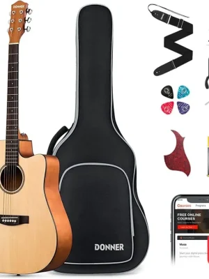 DONNER DAD-140C 41 Inch Acoustic Guitar Vrácení Zdarma