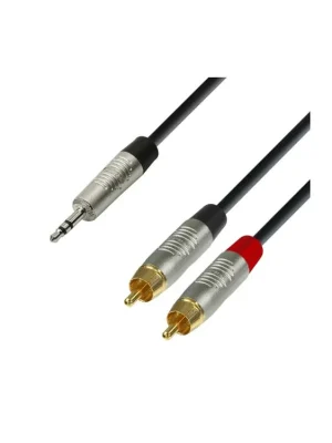 Akce Adam Hall Cables K4 YWCC 0090 - Audiokabel REAN 3,5 mm Klinke stereo auf 2 x Cin