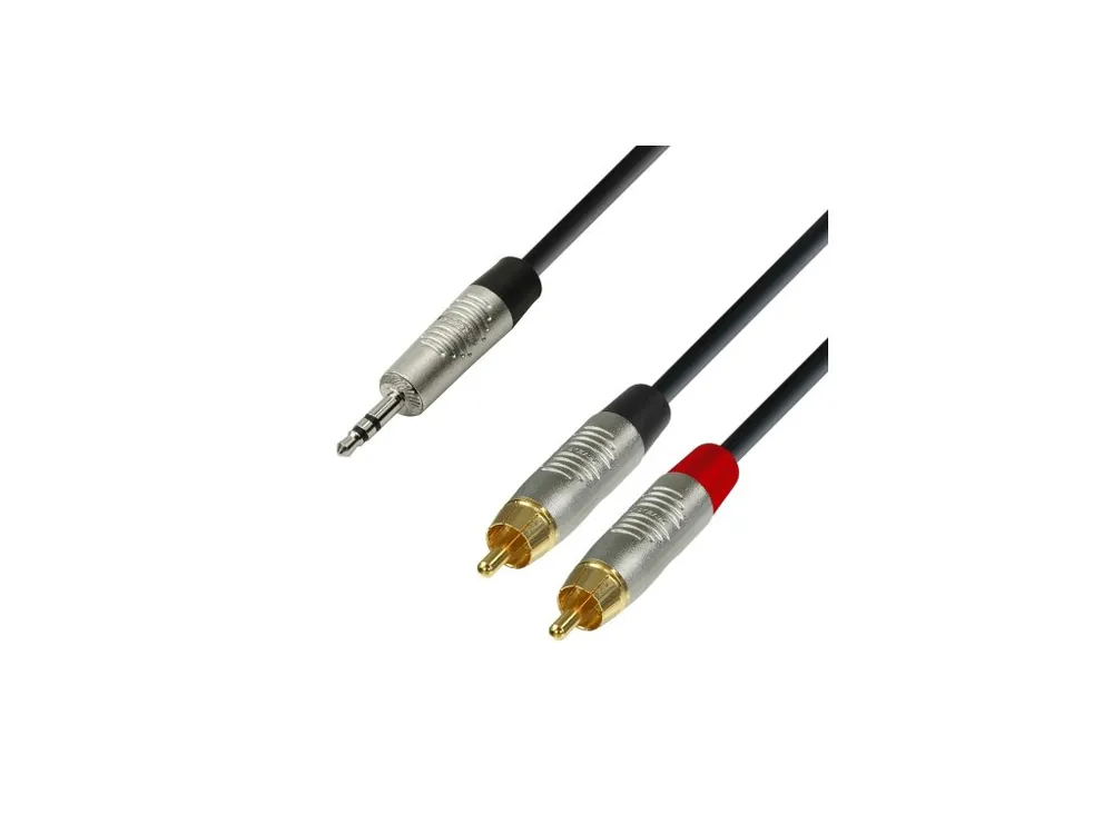 Akce Adam Hall Cables K4 YWCC 0090 - Audiokabel REAN 3,5 mm Klinke stereo auf 2 x Cin