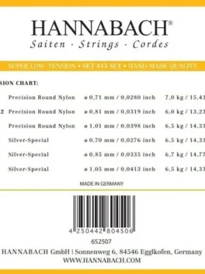 Časově Omezené Struny pro klasickou kytaru série 815 Super Low Tension Silver special