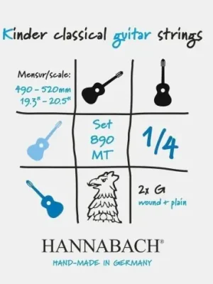 Struny pro klasickou kytaru série 890 1/4 kytara pro děti Menzura: 49-52cm Cenový Hit
