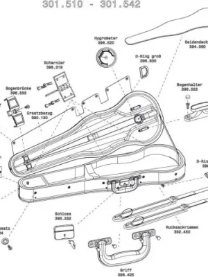 Nízká Cena Náhradní díly - Tvarové pouzdro pro housle Liuteria Maestro