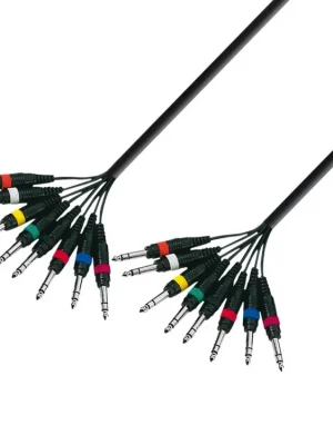Adam Hall Kabel 8x 2 Jack 6,3 3 3m Víkendová Akce