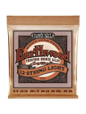 Ernie Ball 2153 EARTHWOOD Phosphor Bronze 12-STRING LIGHT Výhodná Nabídka